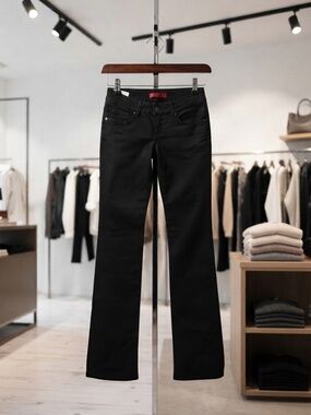 New Hugo Boss Black Denim Jeans 26x34 Straight Leg
